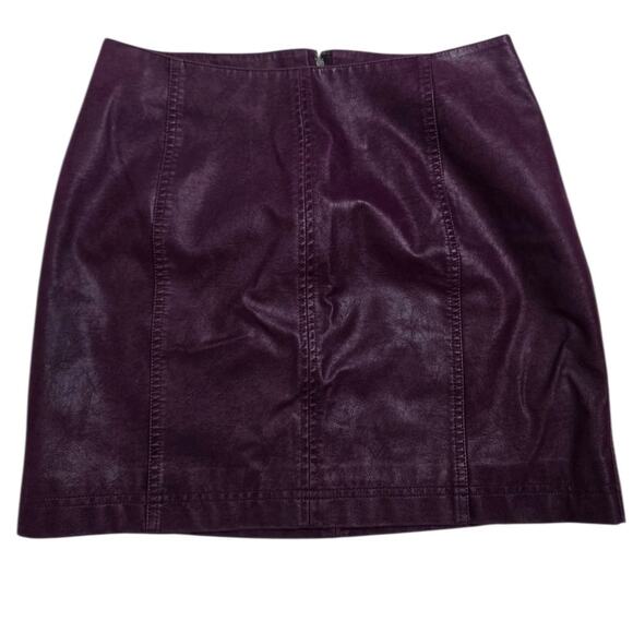 Free People Purple Vegan Suede Modern Femme Mini Skirt NEW Women's 12 - Picture 2 of 9
